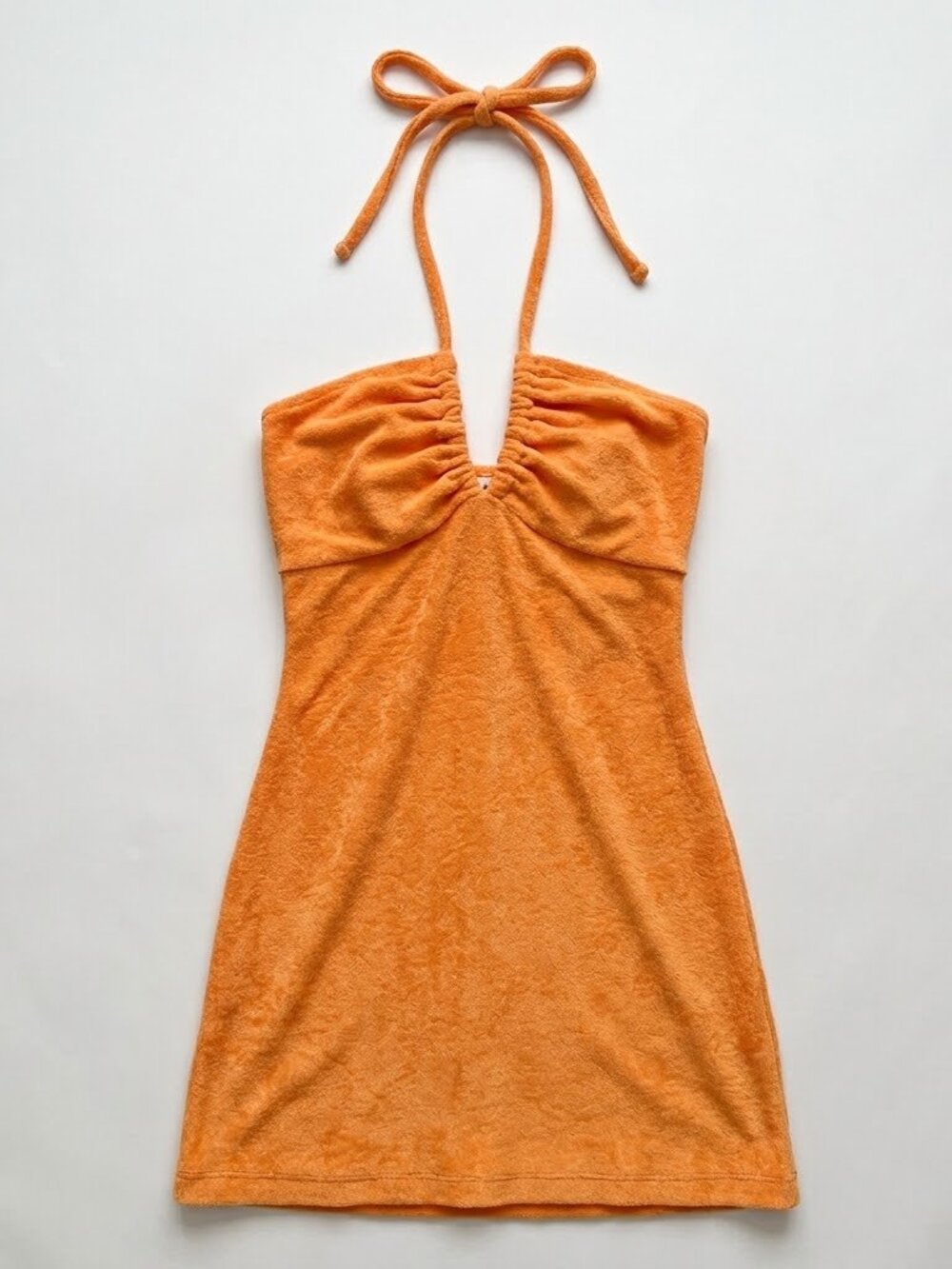 NWT Show Me Your Mumu Outgoing Mini Dress Orange Terry Cloth Swim Cover Up